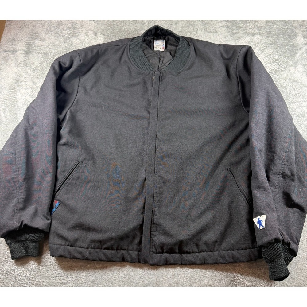 Vtg Wearwell Black Quilted Lined Work Jacket Men's XL‎ Union Made USA